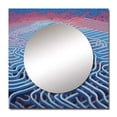 thumbnail image 2 of Designart "Meandering Amidst Blue Maze Of Cognition" Abstract Landscape Blue Large Square Mirror - Square Bedroom Mirror Printed Wall Decor - Modern Square Printed Wall Mirror Art, 2 of 5