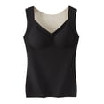 thumbnail image 3 of DuoJiaJ Womens Cotton Thermal Lined Underwear Tank Top Black M, 3 of 5
