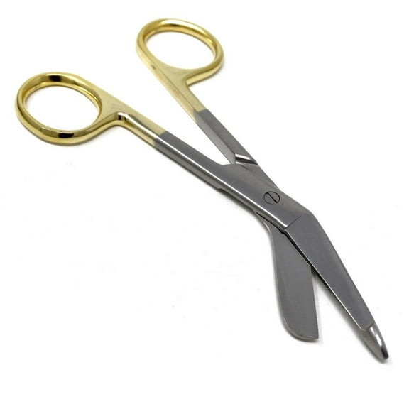 Supercut Lister Bandage Scissors 4.5",One Serrated Blade Gold Handle