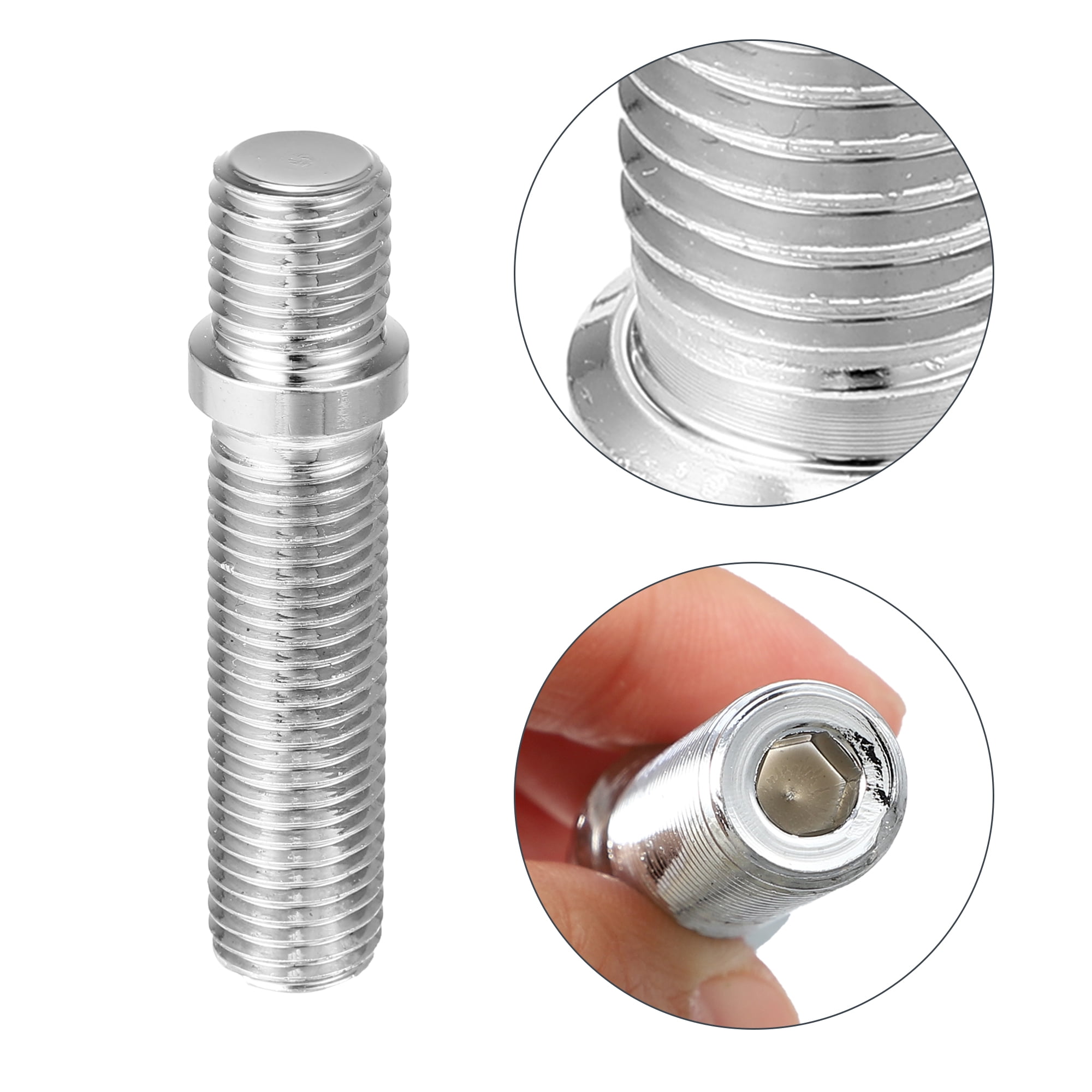 Unique Bargains M12x1.5 to M12x1.5 58mm Wheel Stud Fit for BMW - Pack of 10 Silver Tone