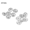 thumbnail image 4 of Uxcell Snap Buttons, Copper Sew-on Press Button Fastener Silver, 4 of 5