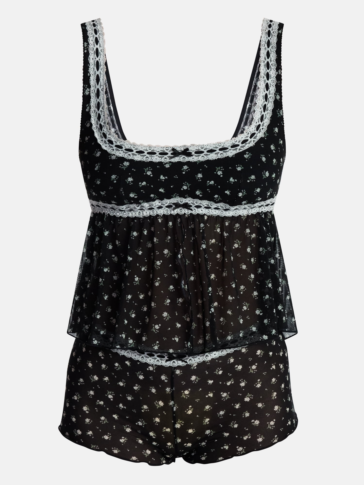 No Boundaries Beaded Lace Flyaway Top, Women's XS-3XL