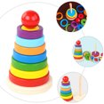 thumbnail image 4 of EeaseMX juego de torre de arcoíris de madera para niños, juguete educativo para clasificar formas., 4 of 8