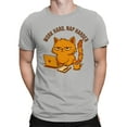 thumbnail image 2 of Work Hard Nap Harder Cat Design Men's T-shirt, 2 of 3