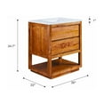 thumbnail image 5 of Water Creation Oakman 30 In. Single Sink Carrara White Marble Countertop Bath Vanity, 5 of 12