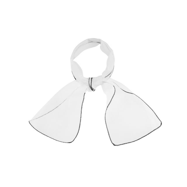 INSPIRAR CHIC Mujeres Bufanda de Organza Transparente Ajustada Color Sólido Ligera Pañuelo Blanco 90x15cm/35.4x6"