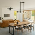 thumbnail image 6 of Hunter - Lochemeade Indoor Ceiling Fan With Light, Remote, 52-inch, Matte Black, Modern-style, 3-speed WhisperWind Motor, 52650, for Living Rooms, Bedrooms, 6 of 17