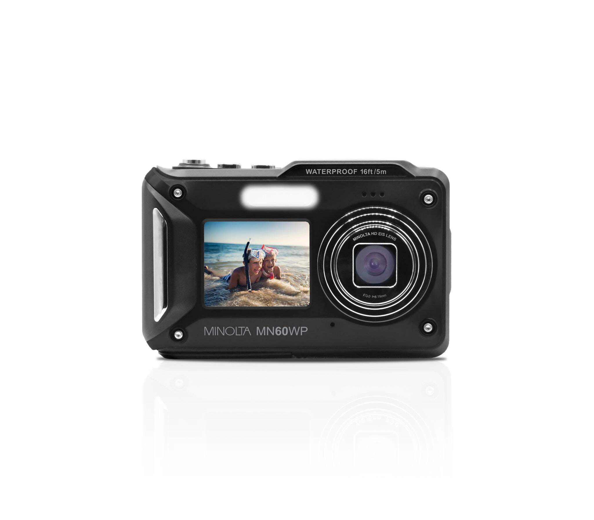 Minolta MN60WP-M MN60WP 48 MP 4K Ultra HD Waterproof Camera with Wi-Fi & Dual LCD - Magenta