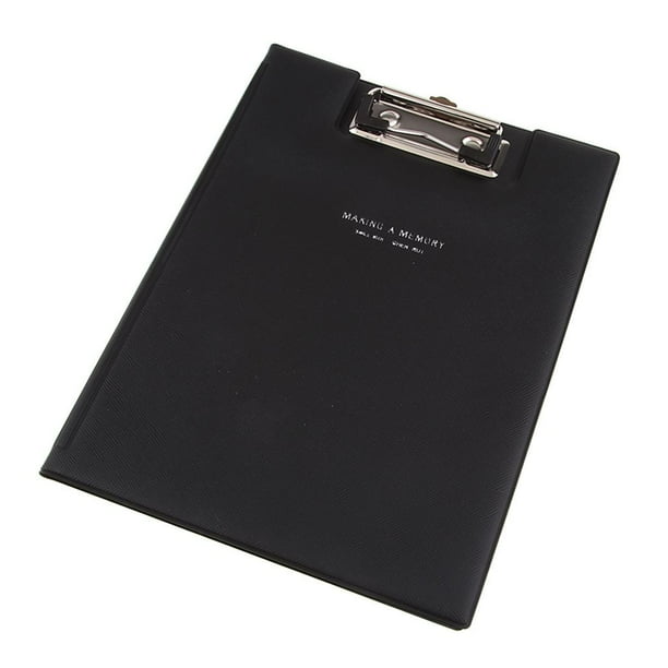 Organizador de carpetas de archivos Yotijar portapapeles plegable A5 cuero negro