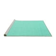 thumbnail image 2 of Ahgly Company Machine Washable Indoor Square Solid Turquoise Blue Modern Area Rugs, 6' Square, 2 of 4