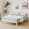thumbnail image 3 of Alvantor Queen Size Solid Wood Platform Bed Frame with Poplar Slats in Natural Pine Finish, 3 of 8