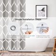 thumbnail image 3 of Light Grey Brown Fabric Stall Short Shower Curtain,Waterproof Design and Polyester,Quick-Drying,Weighted Hem,Small Shower Curtain Set for Bathroom W 36 x H 72,Durable and Washable with 8 Hooks, 3 of 6
