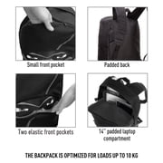 ZIPIT Ninja Backpack for Boys Elementary School & Preschool, Cute Book Bag for Kids (Black)