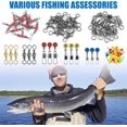 thumbnail image 4 of Fishing Swivels Accessories Tackle Kit, 174pcs Barrel Rolling Swivels Snaps, Sinker Slides, Crossline Three Way Swivel, Fishing Line Beads, Duo Lock Snaps for Bass Trout Saltwater Freshwater, 4 of 6