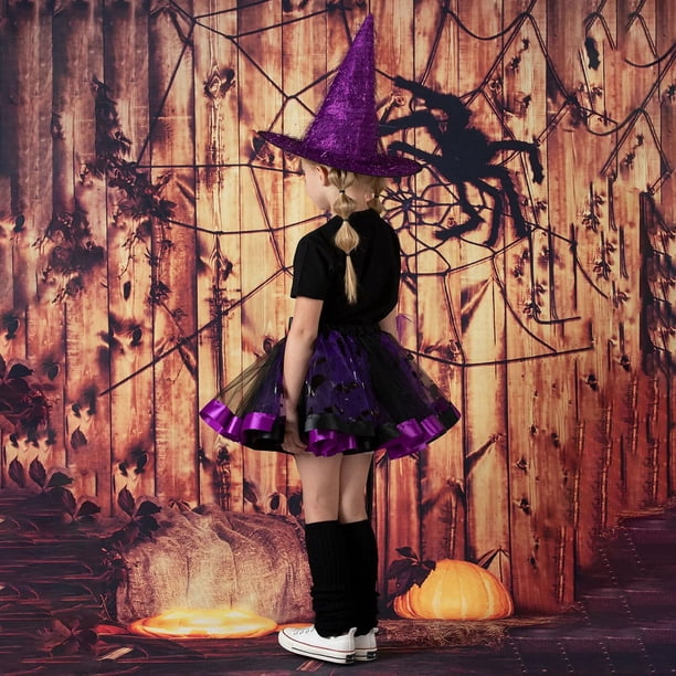Kit De 3 Accesorios Para Disfraz De Bruja: Sombrero, Gafas Y Escoba Para Halloween Y Cosplay