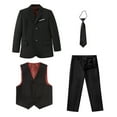 thumbnail image 4 of Boys' Suits Slim Fit 4 Pieces, Boys Formal Suit Set,Adjustable Waist, 4 of 5