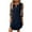 Dark Blue, variant on Women's Floral Embroidered A-Line Dress - 3/4 Sleeve Sheer Floral Print Casual Elegant Dress Knee-Length, for Office & Party