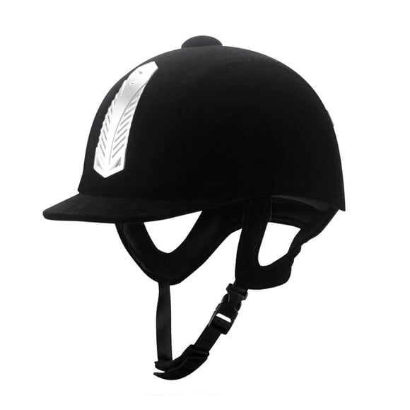 Eigraketly Casco de equitación transpirable con rápida disipación de calor para largas sesiones de equitación Cuidado ecuestre y deportes negro 58cm