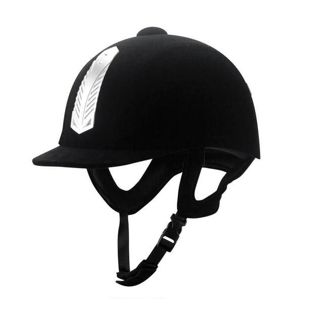 Eigraketly Casco de equitación transpirable con rápida disipación de calor para largas sesiones de equitación Cuidado ecuestre y deportes negro 52cm
