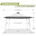 thumbnail image 6 of Abba Patio 13'x13' Pop up Canopy Tent Instant Shelter w/ Carry Bag & 4 Wheels, Spliced Grey, 6 of 9