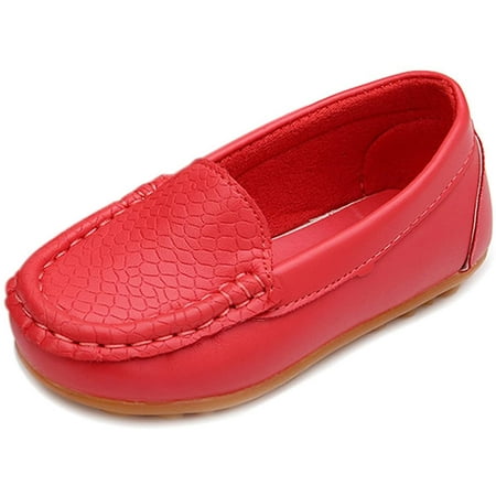 

Toddler Little Kid Boys Girls Soft Slip On Loafers Dress Flat Shoes