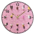 thumbnail image 5 of Ice Cream Wall Clock Modern Small Clock Gold Hands for Office, Home, Bedroom,School 9.84in, 5 of 11