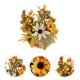 thumbnail image 2 of 1 pieza de decoración artificial de Halloween con forma de girasol, hoja de arce, calabaza, fotografía, accesorios decorativos para el hogar en otoño (QJ703 Girasol Verde Melón Curvo), 2 of 7