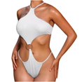 thumbnail image 1 of asdoklhq Swimsuits for Women Plus,Women's Straps Solid Color Bikini Swimsuit Beachwear Set, 1 of 4