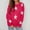 Hot Pink, variant on Women's Pullover Sweater Women Long Sleeve Sweater Casual Elegant Round Neck Star Pattern Plus Size Knit Sweater Top, Women's Pullover Sweater M