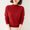 Wine plus size knitted pullover a1, variant on thefmos Women Plus Size High Neck Knitted Pullover Tops Long Sleeve Solid Warm Sweater Casual Winter Fall Fashion Clothes, Green L