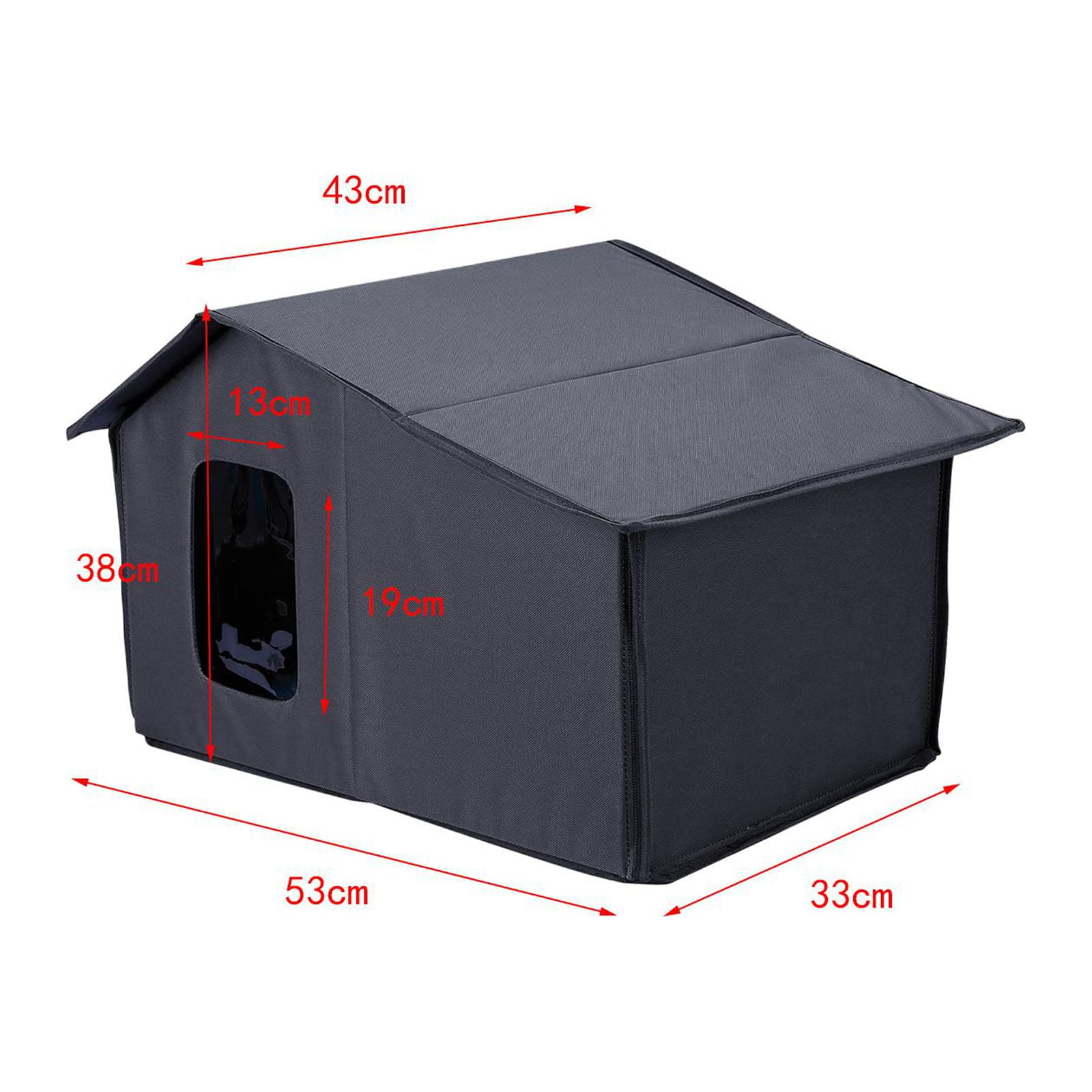 Stray Cats Shelter, Outdoor Cat House Weatherproof,Collapsible Outside Feral Cats House Winter,Animal Tent Tent Bed Anti-Slip Kitten Cave for Feral Cats Dog Puppy