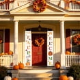 thumbnail image 5 of Thanksgiving Door Couplet Curtain Set, Pumpkin Maple Leaf Turkey Patterned Door Hanging, 2 Panel Harvest Festival Decor, Ornament for Front Door Home Thanksgiving, 5 of 7