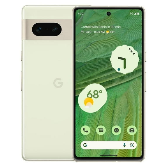 Pre-Owned Google Pixel 7 128GB GVU6C Factory Unlocked 6.3" 8GB RAM 50 MP Smartphone - Lemon Grass/Yellow (Fair)