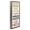 thumbnail image 4 of Stupell Industries Vive Simple Ríe Mucho Inspirational Quotes & Sayings Painting Gray Floater Framed Art Print Wall Art, 11 x 25, 4 of 10