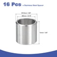 thumbnail image 2 of 16 Pcs Entretoises en Acier Inoxydable 304 3/8 Pouces OD x 5/16 Pouces ID x 3/8 Pouces Longueur(10x8x10mm) Vis Support de Bague Finition Simple Non Filetée Entretoises Rondes en Métal pour Vis M8 Boulons et Tiges, 2 of 2