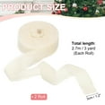 thumbnail image 2 of Uxcell Velvet Ribbon Crinkled Handmade Frayed Edge Vintage Ribbons for Gift Wrapping Christmas Tree Ornament Cream, 2 of 3