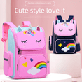 thumbnail image 2 of Mochila escolar de dibujos animados de unicornio para escuela primaria, mochila espacial para niños de grado 1-3-6, mochila para jardín de infantes con logotipo, 2 of 5