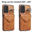 thumbnail image 3 of Allytech Galaxy A52 4G/5G Case Wallet with Cards Holder & Detachable Shoulder Strap, Ring Holder Kickstand Vintage PU Leather Shockproof Wallet Case Cover for Samsung Galaxy A52 4G/5G - Brown, 3 of 14
