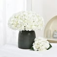 thumbnail image 3 of Silk Hydrangea Heads with Stems Artificial Flowers Heads for Home Wedding Decor(Off White 20PCS), 3 of 5