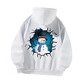thumbnail image 2 of Sudadera con capucha para mujer, diseño de muñeco de nieve de Navidad, elegante, de manga larga, con cordón SG, 2 of 8