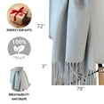 thumbnail image 5 of MIAKRAFTS Women's Scarf Pashmina Shawls and Wraps for Events Gifts Evening Dress Shawl (Gray), 5 of 5