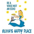 thumbnail image 2 of Voice Echo Alice in Wonderland Cartoon Customized Wall Decal - Custom Vinyl Wall Art - Personalized Name - Baby Girls Boys Kids Bedroom Wall Decal Room Decor Wall Stickers Decoration Size (20x18 inch), 2 of 2