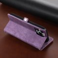 thumbnail image 2 of Dteck Case For iPhone 13 Pro Flip Retro PU Leather Shockproof Magnetic Zipper Wallet Stand Case Cover.For iPhone 13 Pro,Purple, 2 of 7