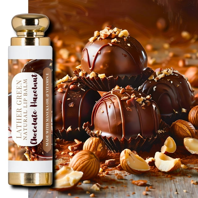 Chocolate Hazelnut Natural Lip Balm, 1 pc by LatherGreen