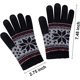 thumbnail image 4 of BEMS-2 Pares de Guantes de Mujer Guantes de Invierno cálidos para Pantalla táctil Patrones de Elaphurus Lindos y Suaves de Punto - Blanco/Gris - Talla única, 4 of 5