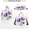 thumbnail image 6 of Wobogo Purple Tulips Corduroy Tote Bag for Women Travel Crossbody Bag Purse Women Shoulder Bags Work Handbags Daily Commuter Bag 10.2×9inch, 6 of 8