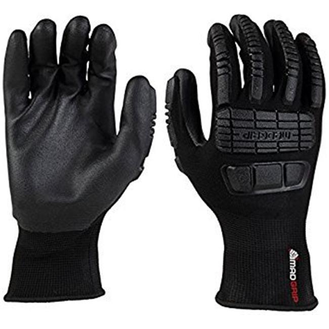 Madgrip 0MG14FS BLK XL Ergo Impact Work Gloves Black Extra Large