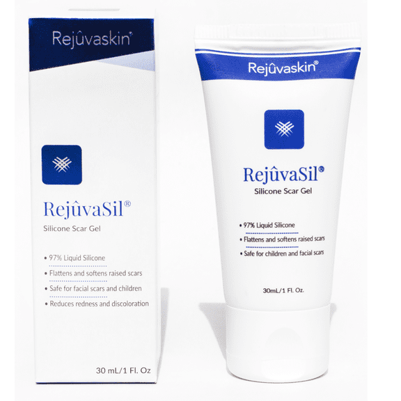 Rejuvaskin Rejuvasil Silicone Scar Gel – Scar Treatment for Surgical Scars for Face, Body, Burn, Keloids, and Acne Scar – Silicone Gel for Scars to Reduced the Appearance of Old & New Scar -30ml