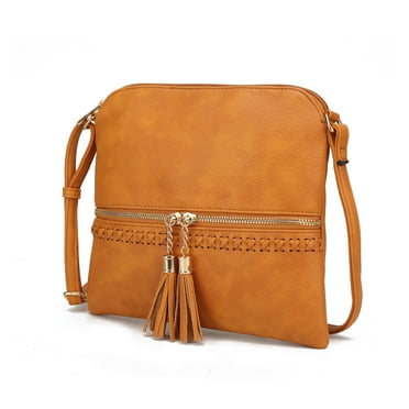 MKF Collection Corina Marbleized Vegan Leather Women’s Crossbody Purse by Mia K.-Black