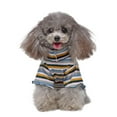 thumbnail image 1 of Pet clothes color striped turtleneck pullover two-legged pet sweater, 1 of 9
